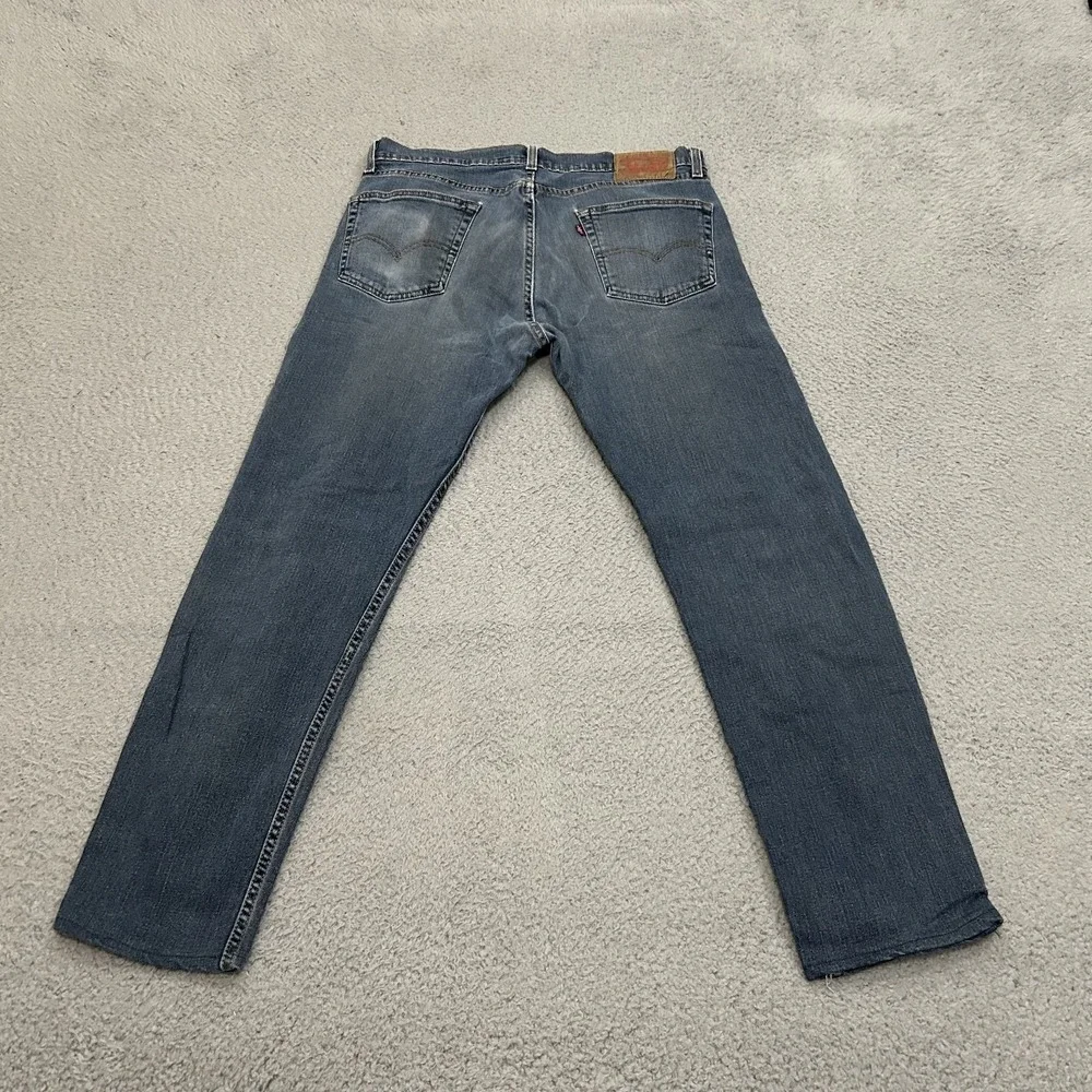Levis Jeans Mens 34x32 (Fits 34x30) Blue Denim 505 Regular Straight American